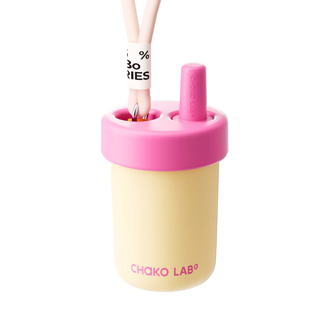 Chako Lab BoBo Bottle / 485 ml Capacity / Keeps Drinks Hot & Cold / Vanilla Yellow 