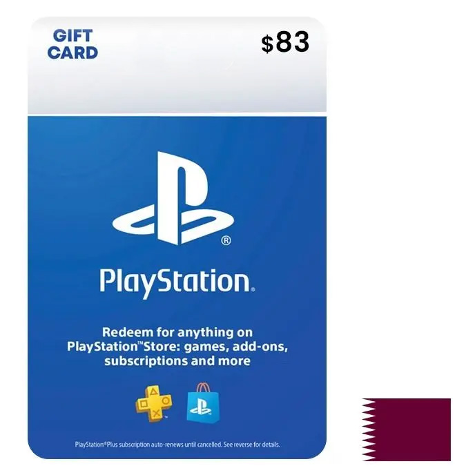 بليستيشن ستور قطري / 83 دولار / بطاقة رقمية