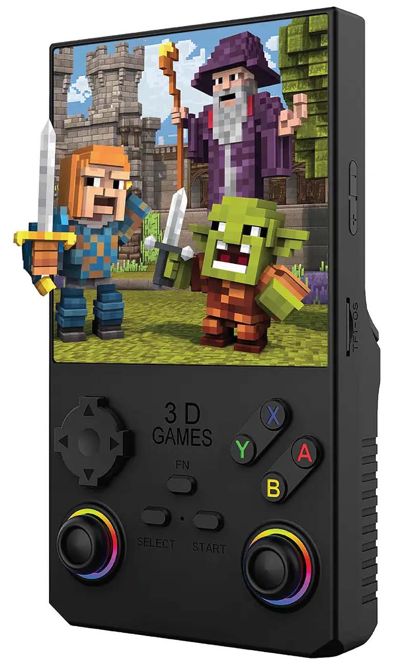 Porodo Retro Gaming Console / 4 inch Screen / Battery-Powered / 10 Hours of Usage / Black