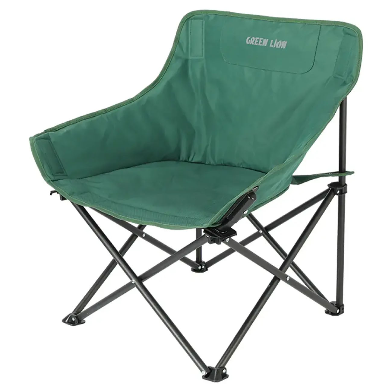 Green Camping Chair / Foldable / Built-in Pocket / Supports up to 100 kg / Green