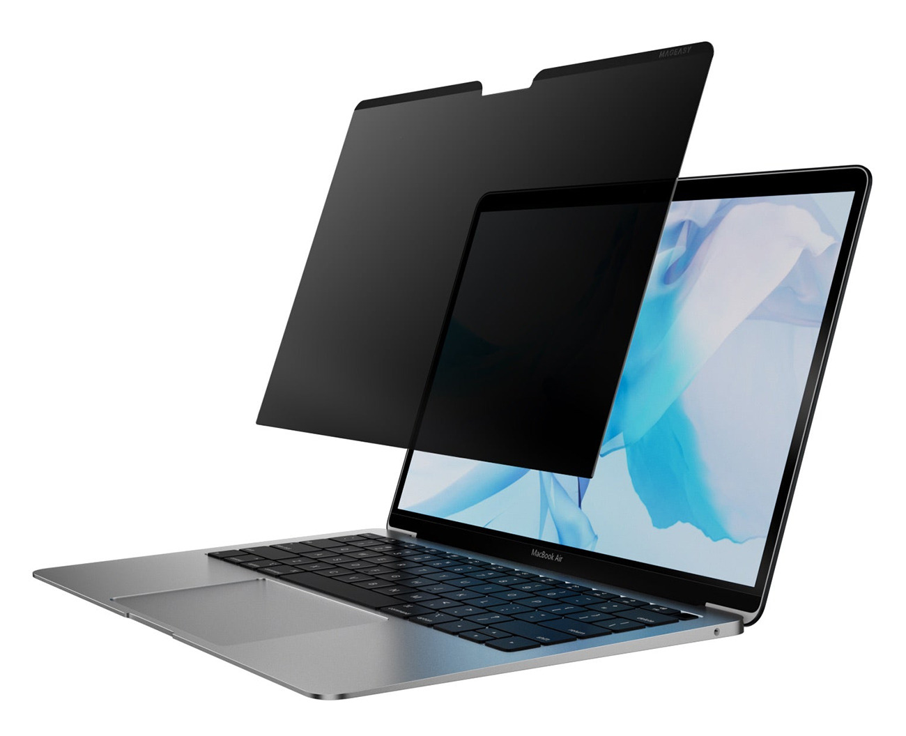 حماية MagEasy Guard لماك بوك اير 13.6 انش / زجاج مخفي / تتركب بالمغناطيس