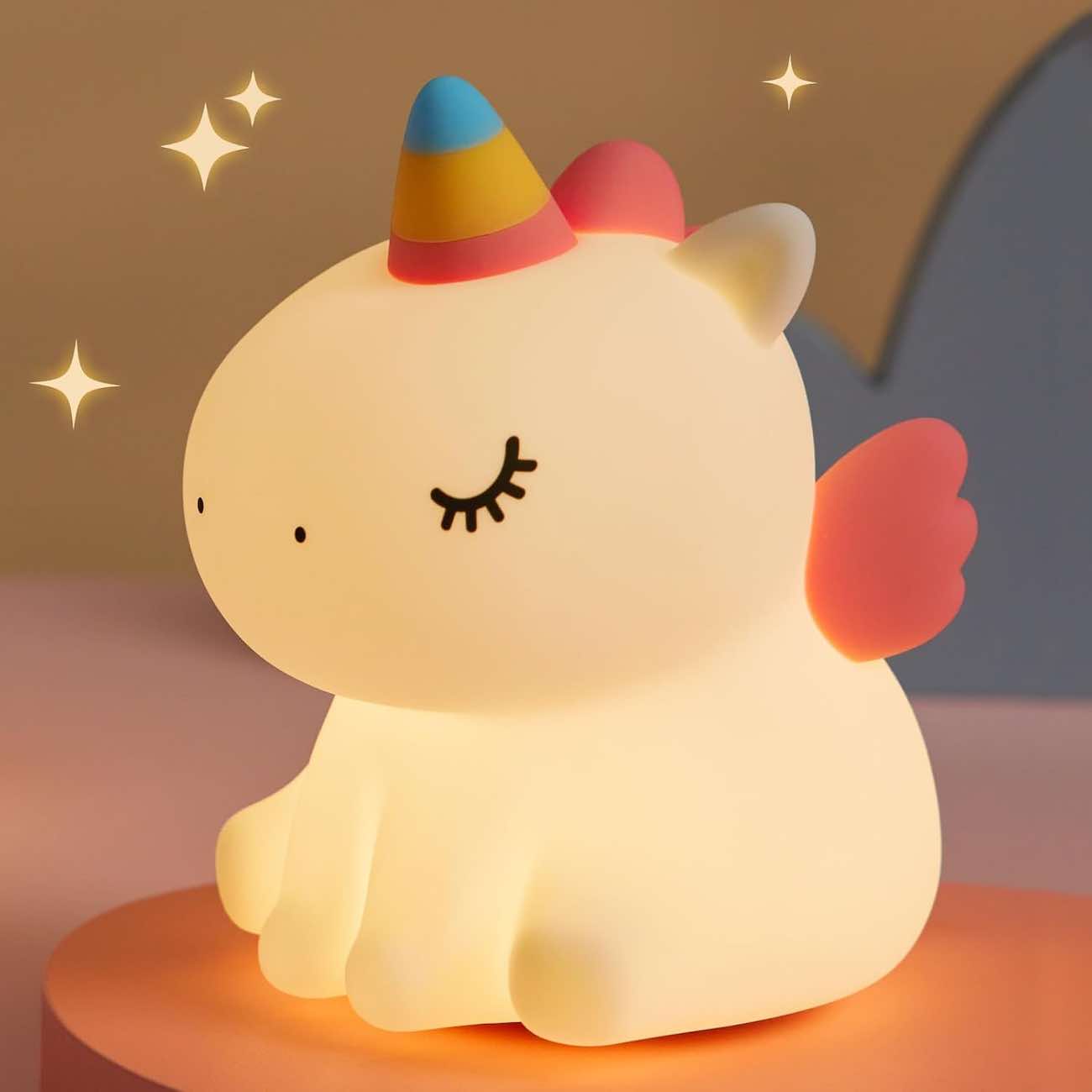 Cute Unicorn Light / Soft Silicone / Squeezable / Battery-Powered