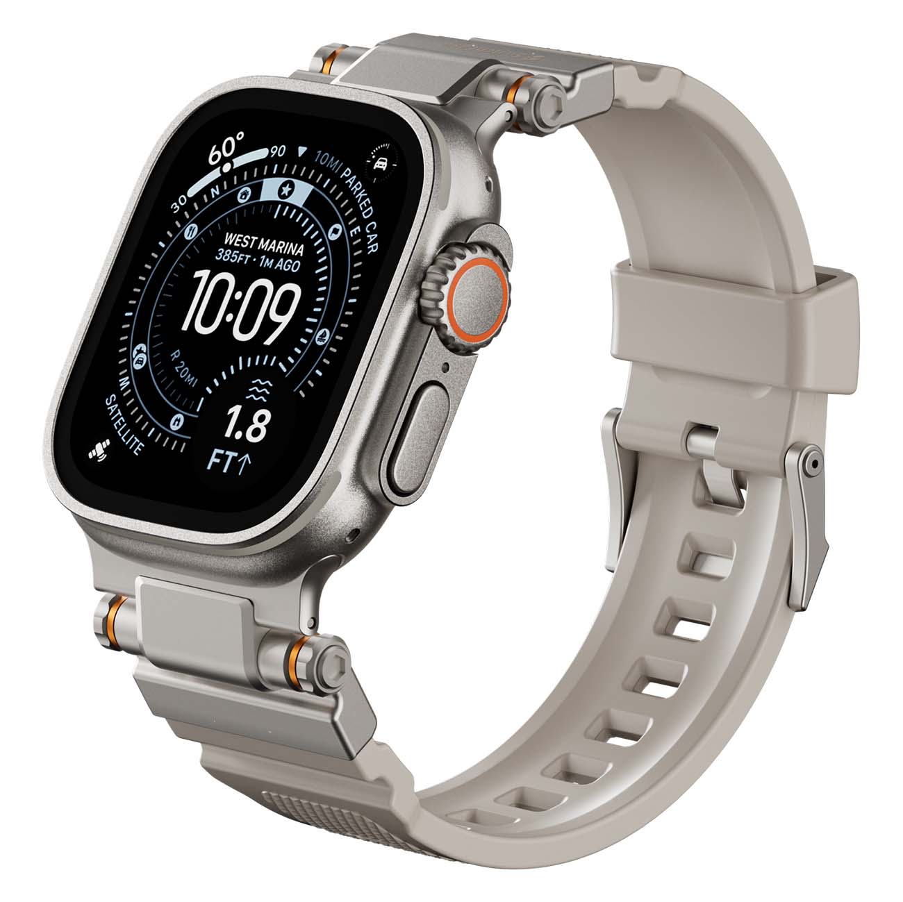 SwitchEasy Strap for Apple Watch / Size 44 / 45 / 46 / 49 / Soft Silicone / Starlight