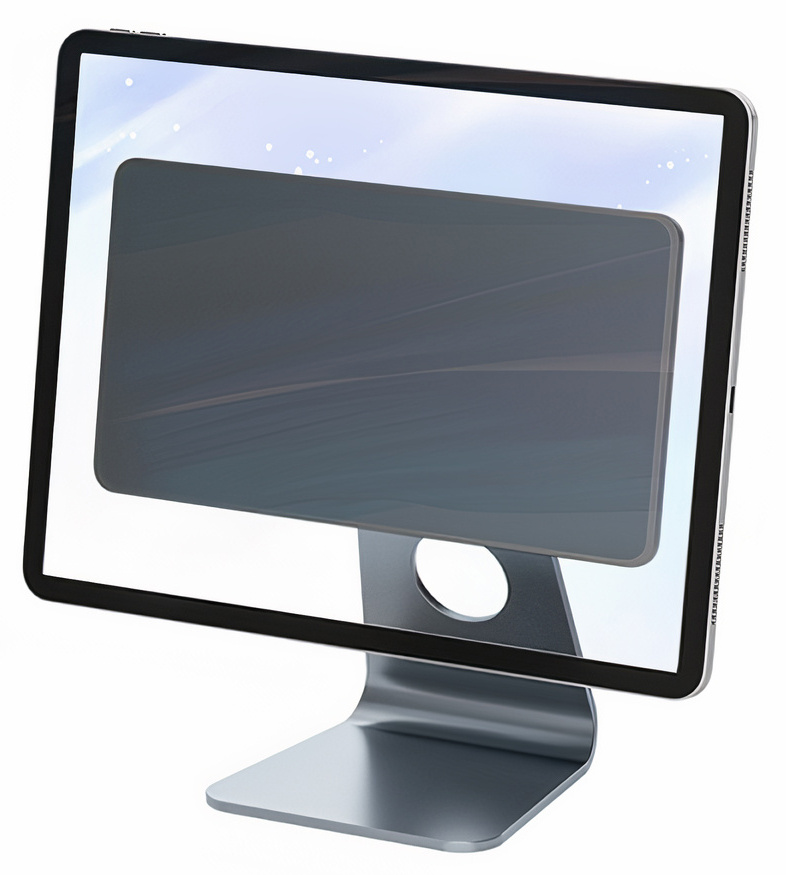 WiWU Magnetic Aluminum Tablet Stand / Supports 12.9 inch / Adjustable Length & Width / Gray